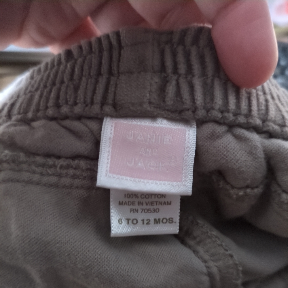 Janie and Jack Brown‎ Velour Knickers Pants Size 6-12 Months - Picture 4 of 5